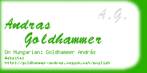 andras goldhammer business card
